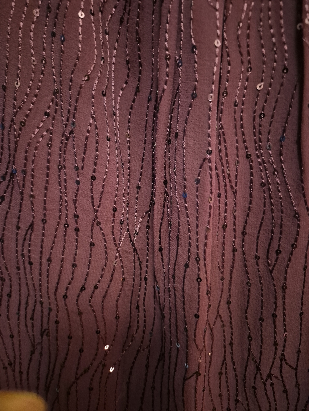 Talbots 100%Silk Fully Lined Plum Sleeveless Beaded Camisole Size 4 Excellent! - Picture 10 of 11